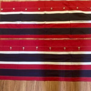 Nautica Valances Lined Buttons Coastal Color Block Cotton Red Blue White (2)